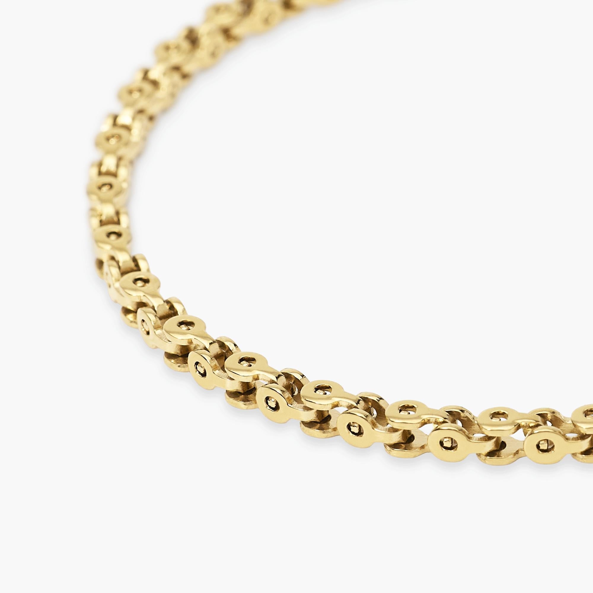 Bracciale uomo in acciaio dorato con catena fancy Style 35