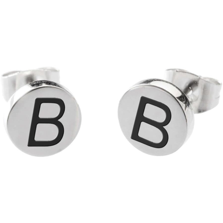 18or022b Orecchini con lettera "B"