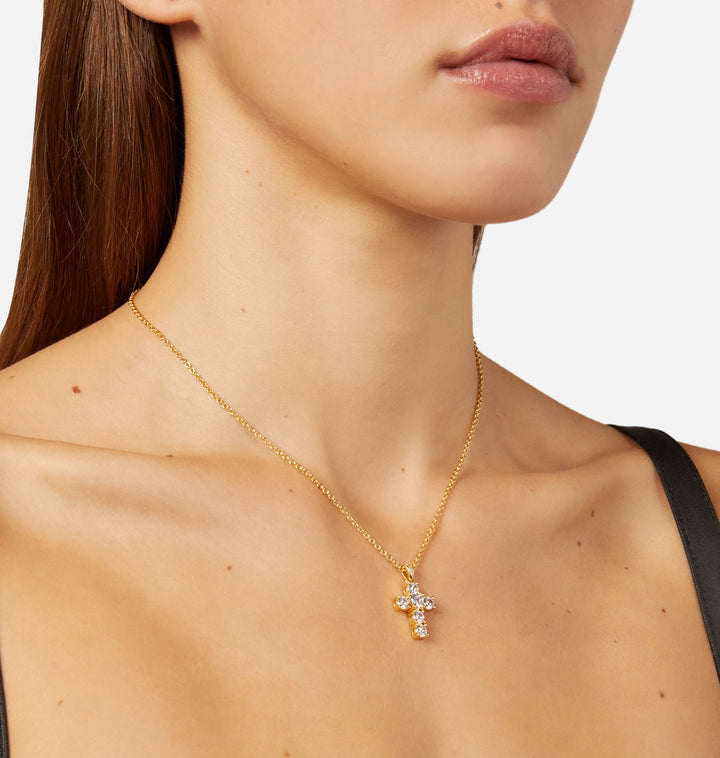 Collana Pendente Bold Cross Small - Gioielleria Fondente