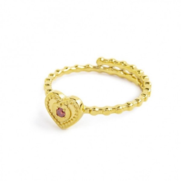 18an105g Anello con cuore