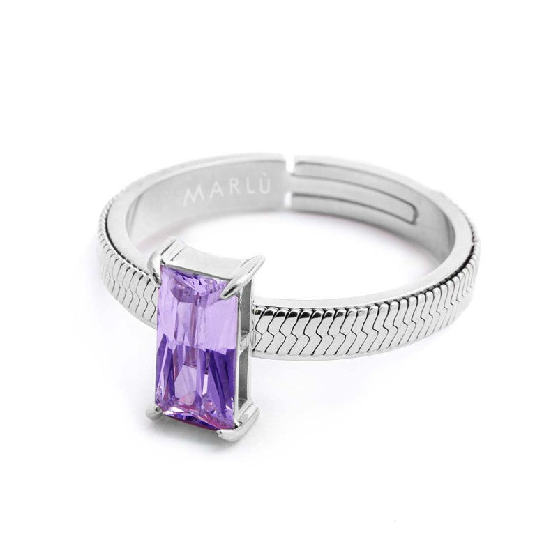 Anello con zircone baguette - Gioielleria Fondente