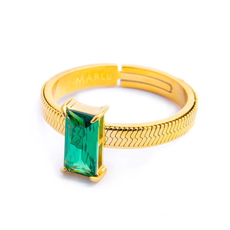 Anello con zircone baguette - Gioielleria Fondente