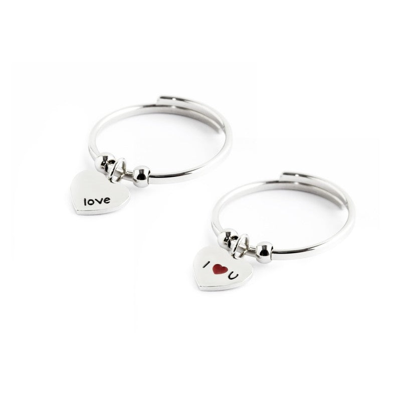 18an086 Anello cuore pendente