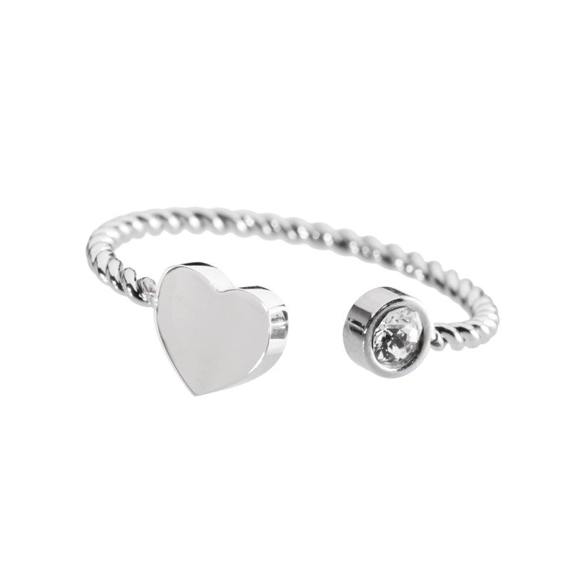 18an038-f Anello falange cuore swarovsky