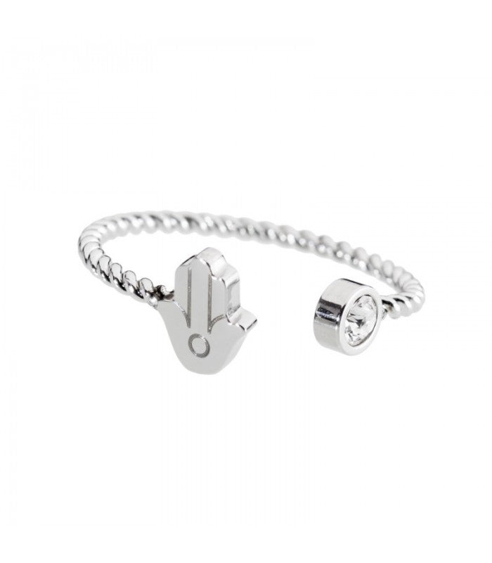 18an040 Anello falange con mano di fatima