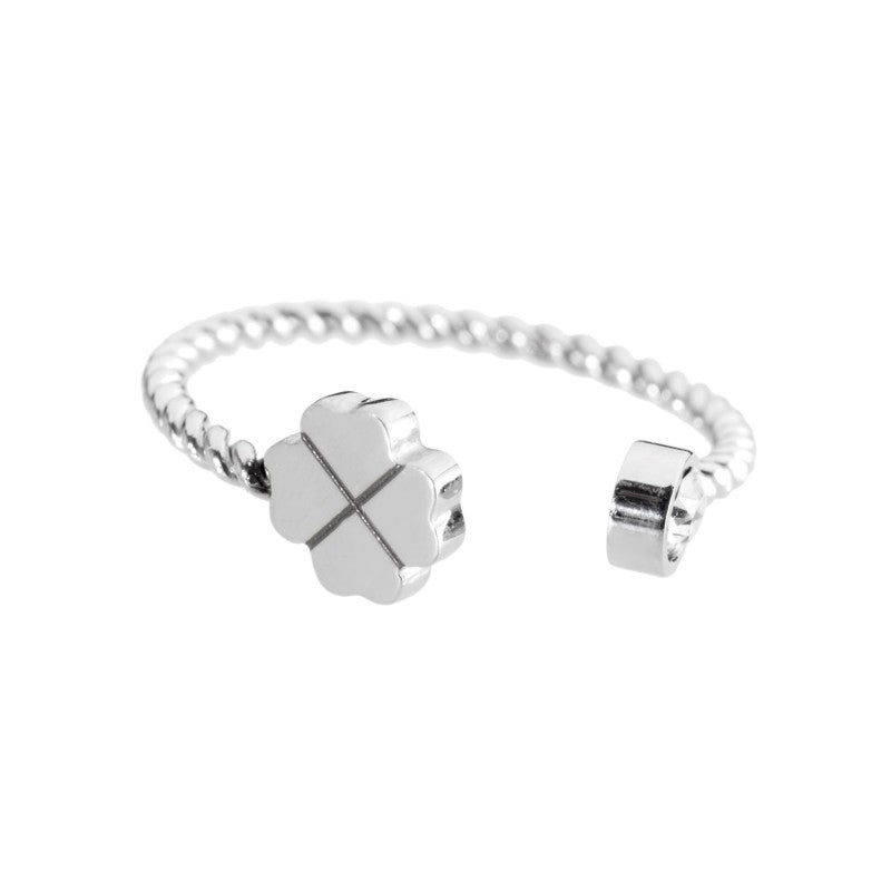 18an041-f Anello falange quadrifoglio swarovsky