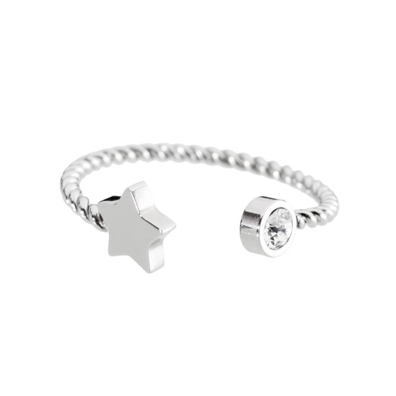 18an042-f Anello falange stella swarovsky