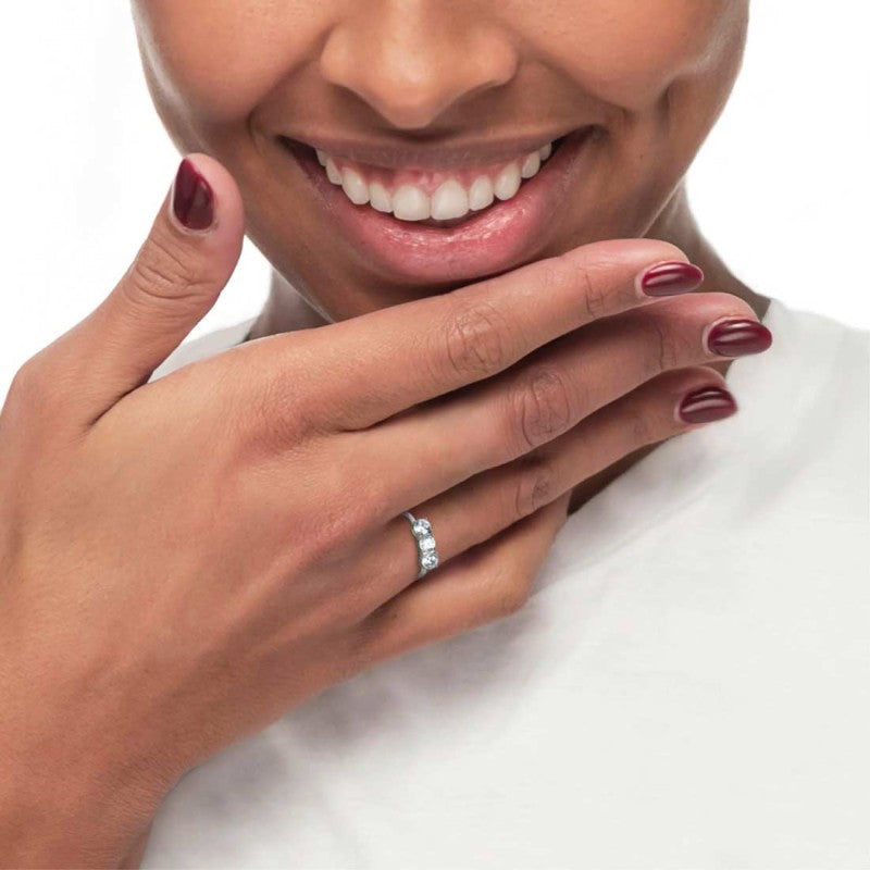 Anello trilogy con zircone 4.25mm