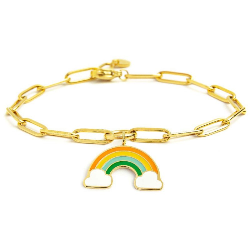 18br168g Bracciale con pendente arcobaleno