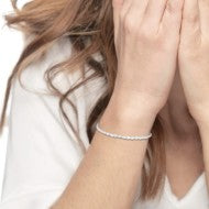 Bracciale con perle ovali