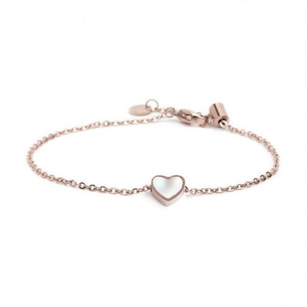 15BR070R-W BRACCIALE CUORE DI MADREPERLA