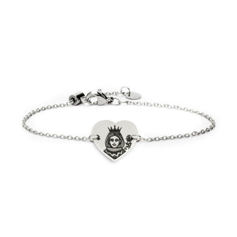 18br128 Bracciale cuore queen