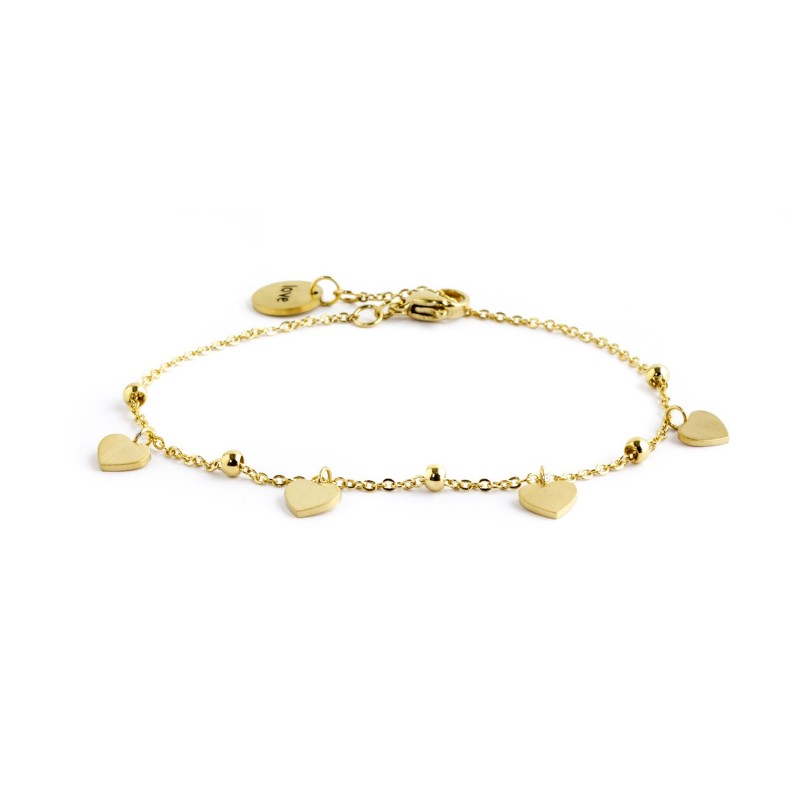 18br141g Bracciale cuori love