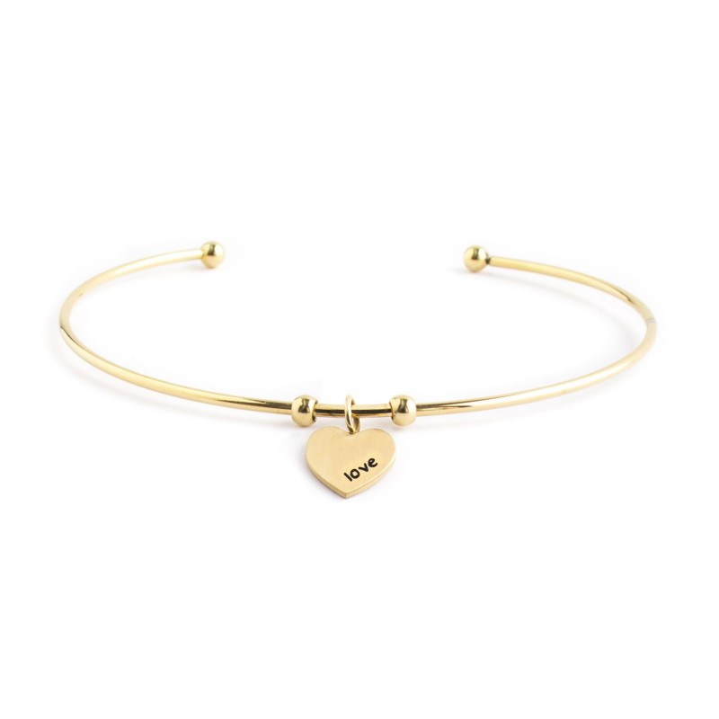 18br145g Bracciale rigido con cuore love