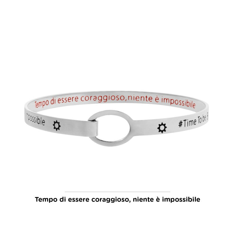 18br057 Bracciale rigido brave nothing is impossibile