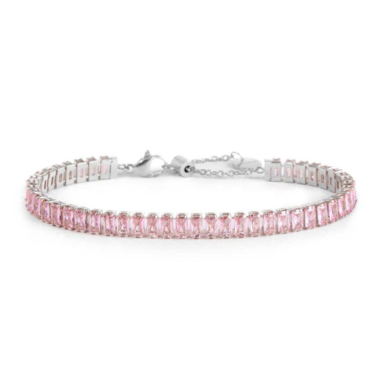 Bracciale tennis zirconi baguette