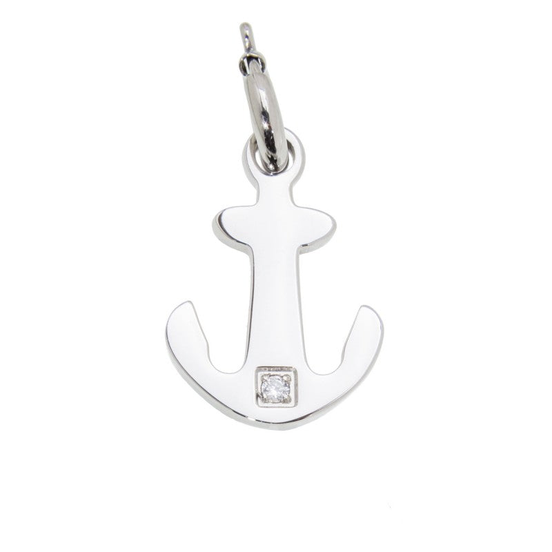 18ch031 Charm ancora con zircone