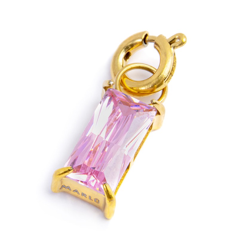 Charm con zircone baguette - Gioielleria Fondente