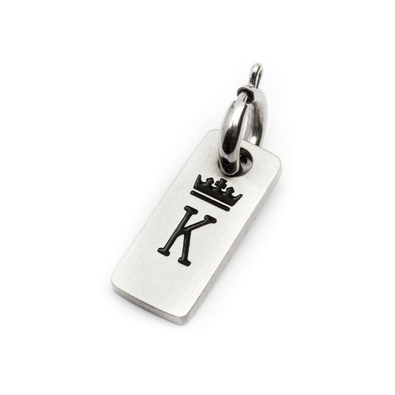 18ch052 Charm in satinato lettera k king