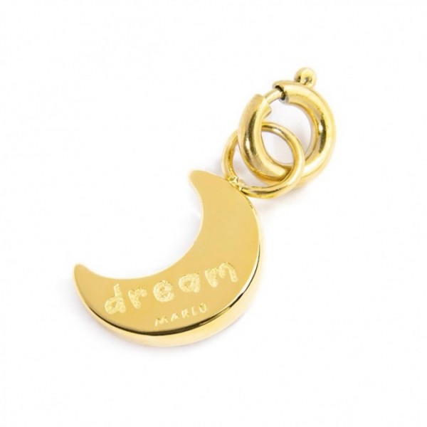 Charm Luna Con Zircone Blu - Gioielleria Fondente