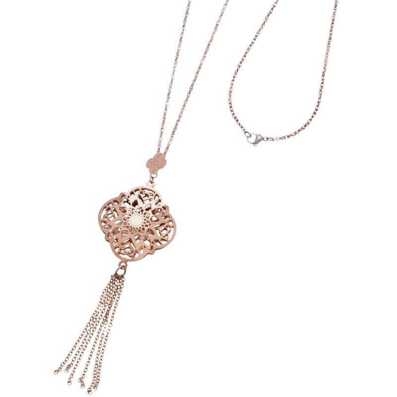 2co0033r Ciondolo fiore con nappa e cristalli