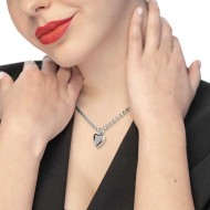 Collana catena a sfere con cuore