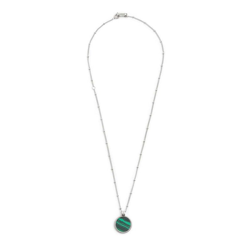 Collana catena grumetta con pendente tondo - Gioielleria Fondente