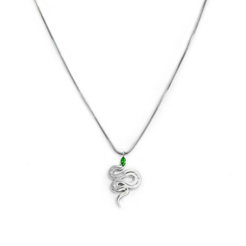 Collana catena snake quadrata con serpente pendente - Gioielleria Fondente