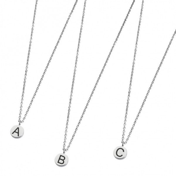 18CN028R Collana con lettera R smaltata