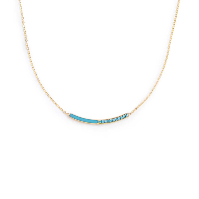Collana con zirconi e smalto