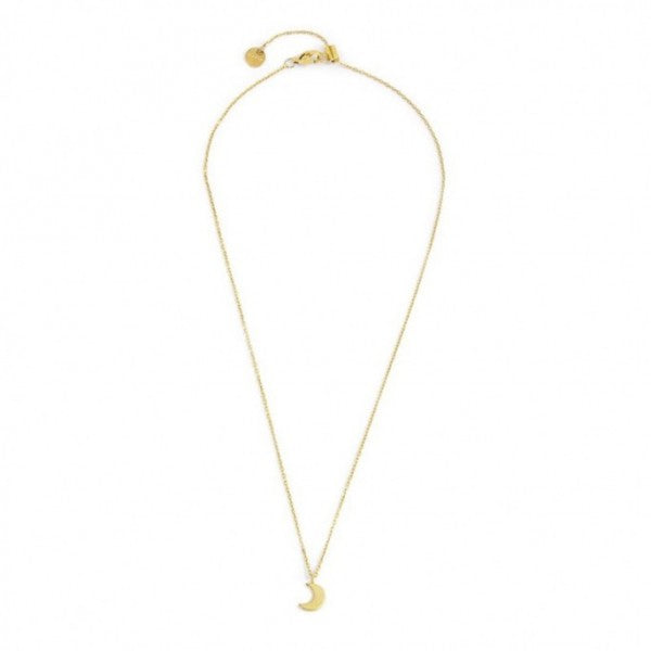 Collana Luna Pendente Con Zircone Blu - Gioielleria Fondente