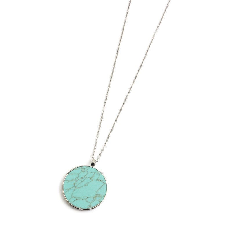 2co0053t Collana pendente in pietra turchese