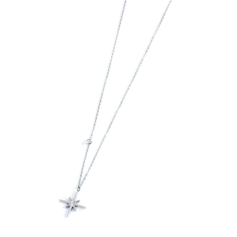 33cn0006 Collana rosa dei venti pendente e cristalli