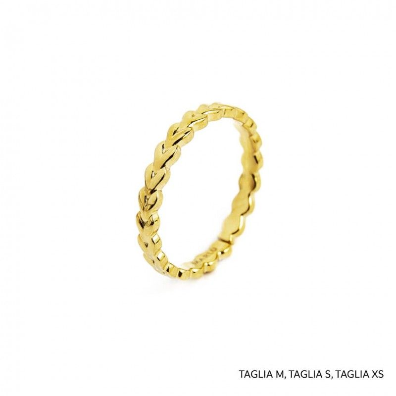 18an098g Anello trama chevron