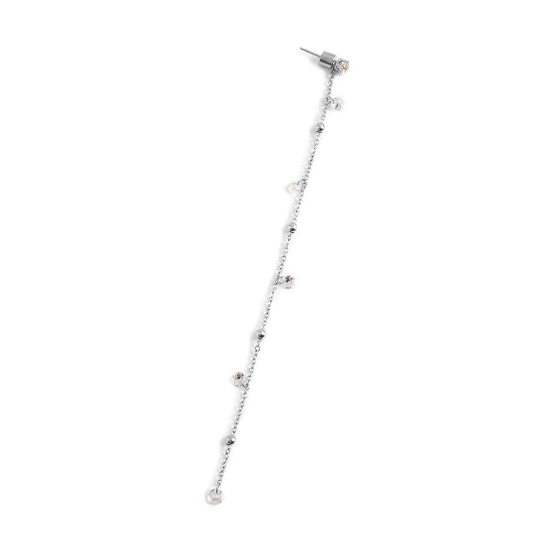 2or0061-w Mono Orecchino cristalli bianchi e sfere