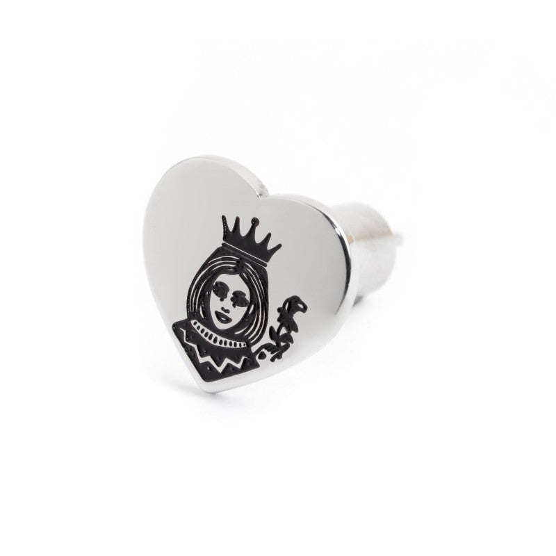 18or061 Mono Orecchino lobo cuore queen