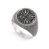 Piastrina tonda croce gotica changy