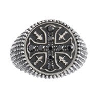 Piastrina tonda croce gotica changy