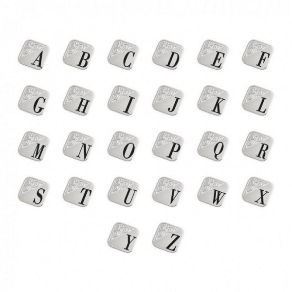 33PI0001-A PIASTRINA QUADRATA CON LETTERA A PER ANELLO CHANGY