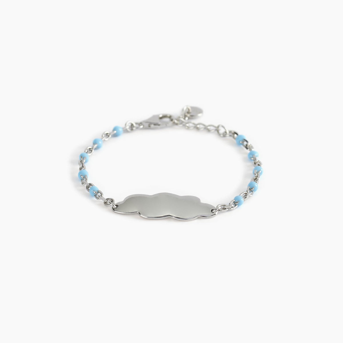 Bracciale azzurro con nuvoletta incidibile MY TAG - Gioielleria Fondente
