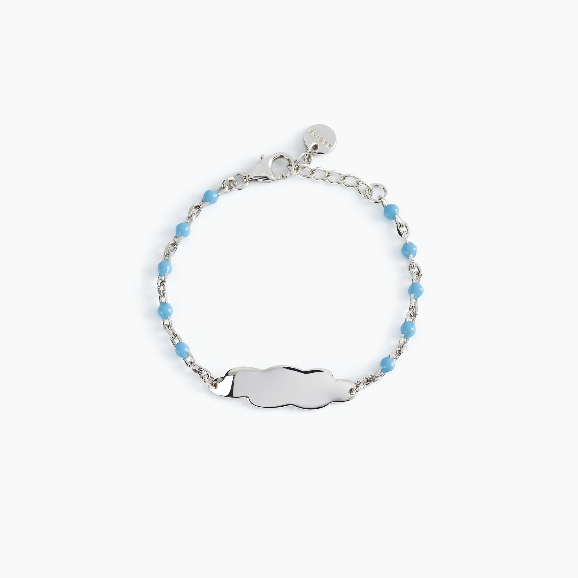 Bracciale azzurro con nuvoletta incidibile MY TAG - Gioielleria Fondente