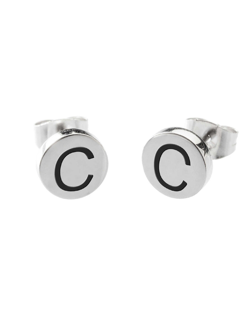 18or022c Orecchini con lettera "C"