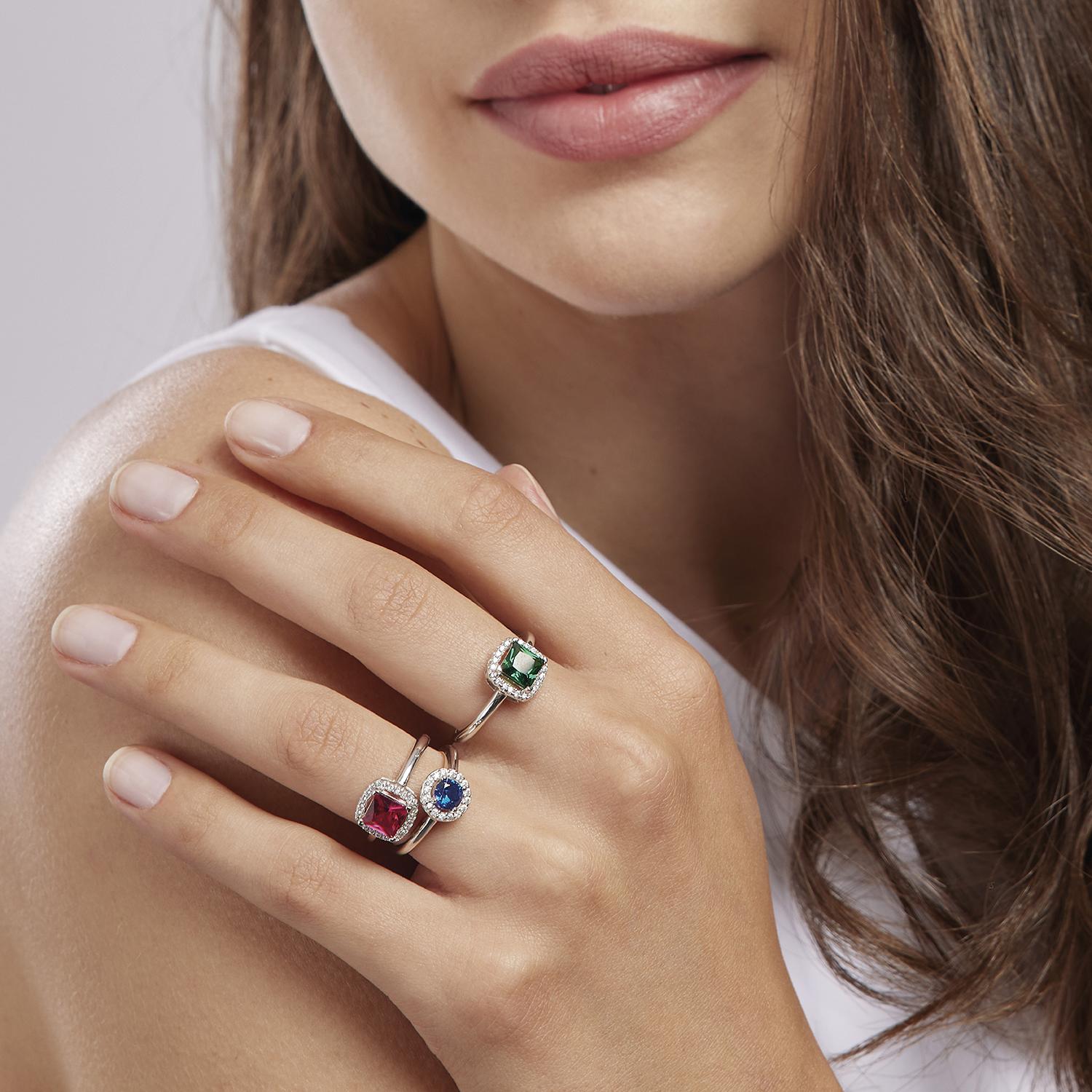 Anello con smeraldo sintetico COOL OR RÉTRO? - Gioielleria Fondente