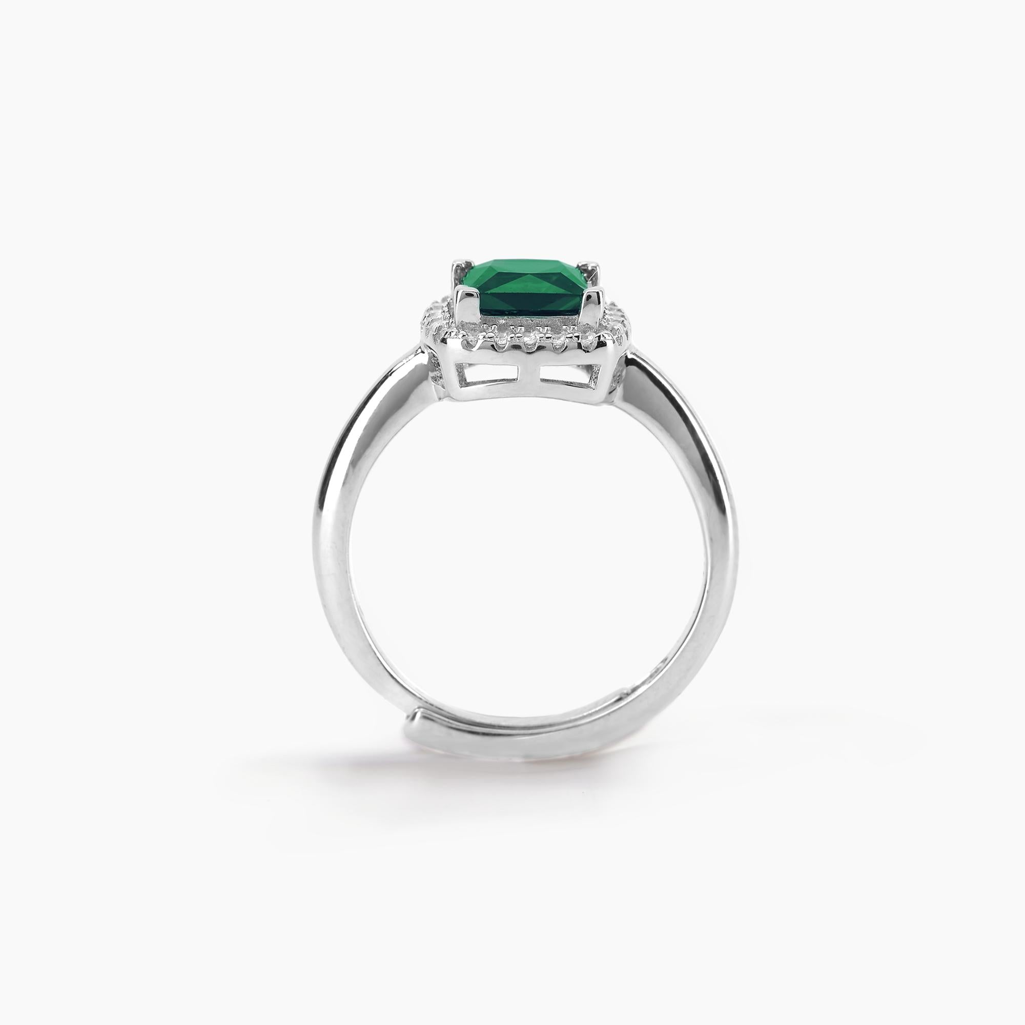 Anello con smeraldo sintetico COOL OR RÉTRO? - Gioielleria Fondente