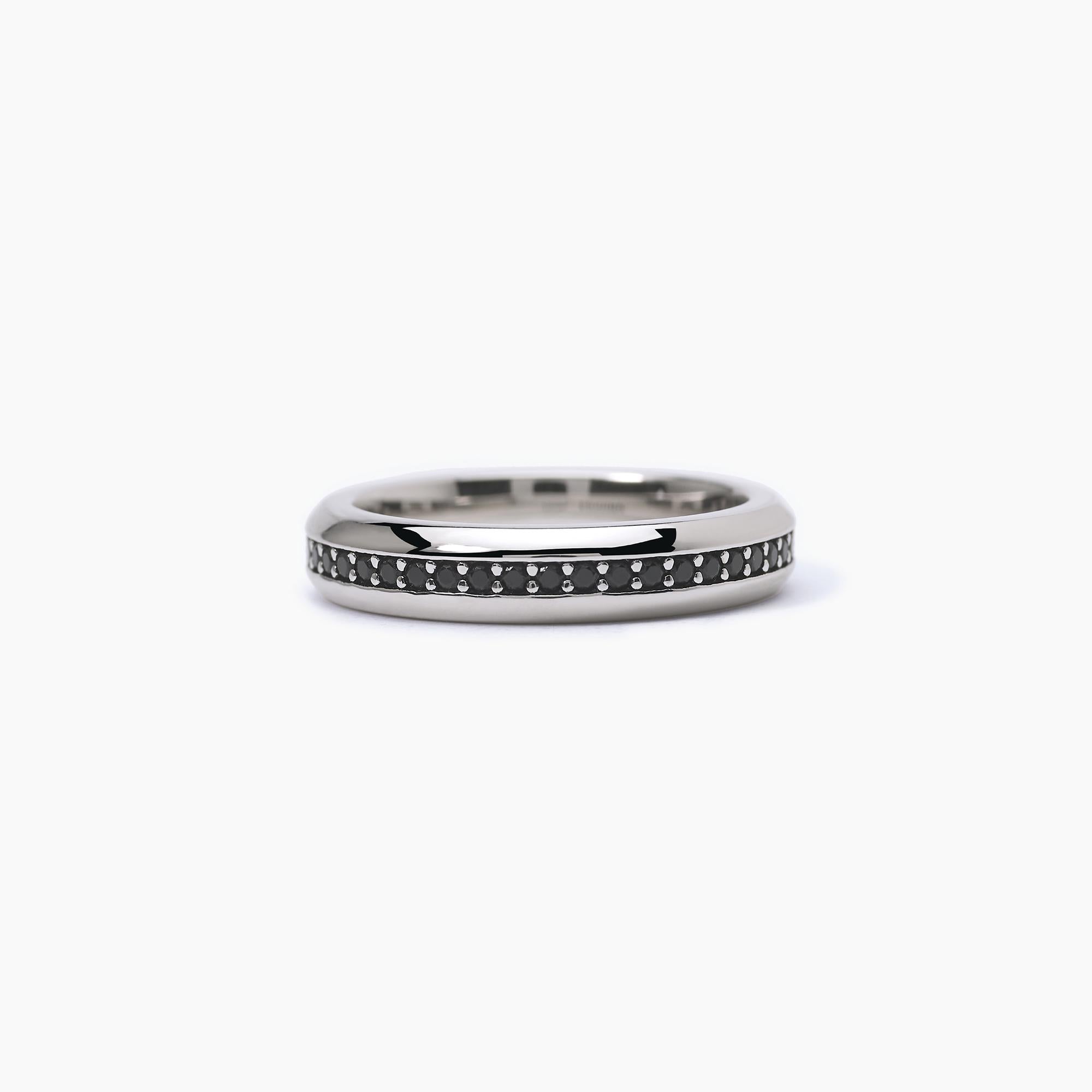 Anello pavè nero MONTECARLO - Gioielleria Fondente