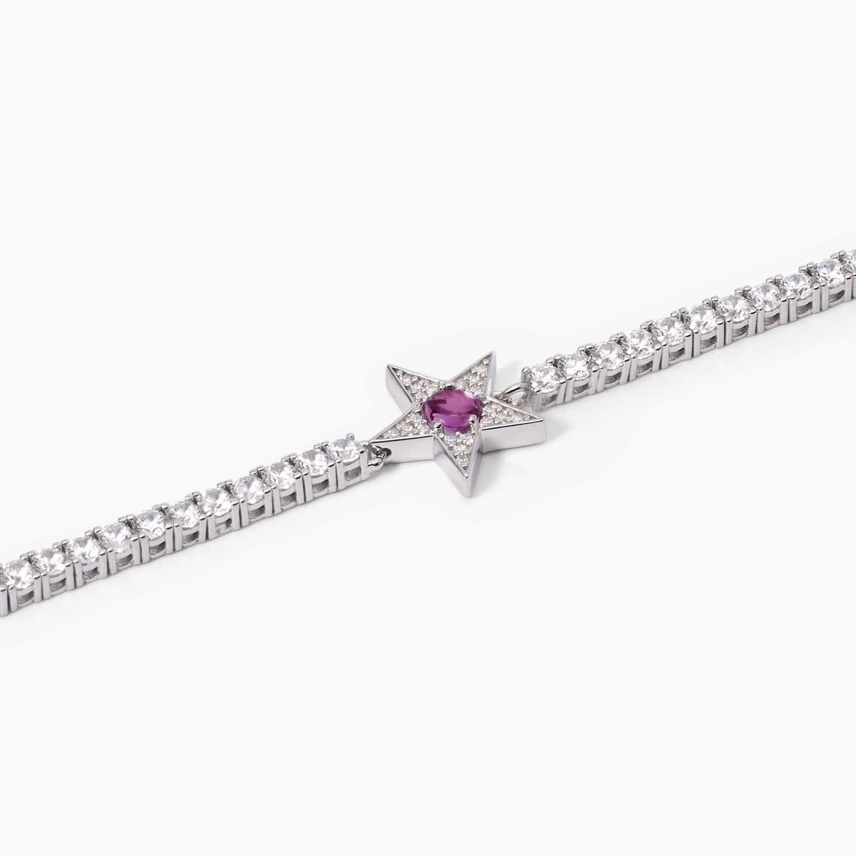 Bracciale tennis stella con tormalina sintetica STARLET - Gioielleria Fondente