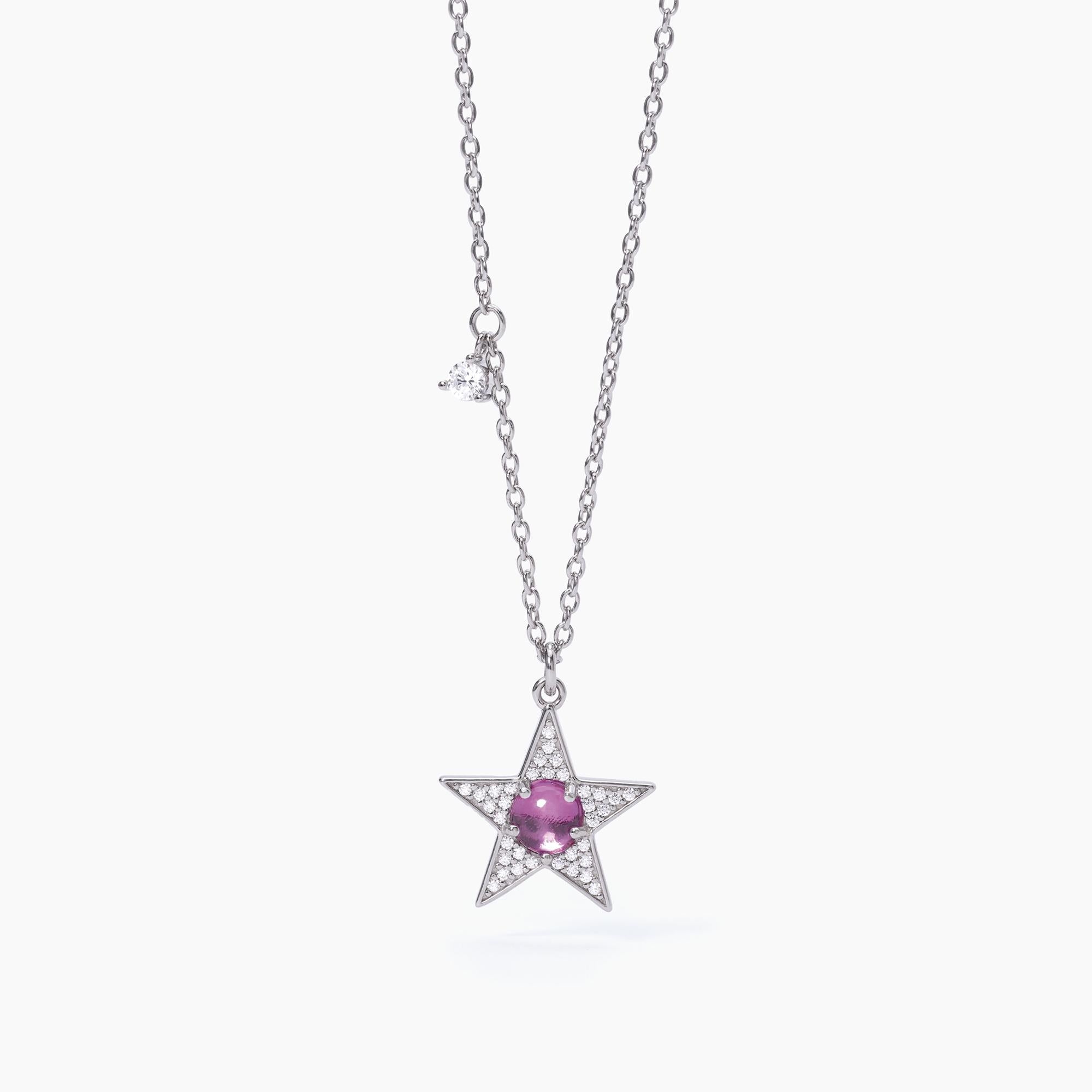 Girocollo stella con tormalina sintetica STARLET - Gioielleria Fondente
