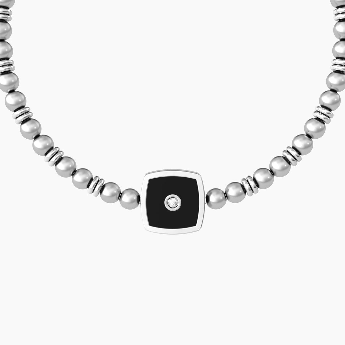 Coppia di bracciali con elastico e frase love is us LUI & LEI | LOVE IS US - Gioielleria Fondente