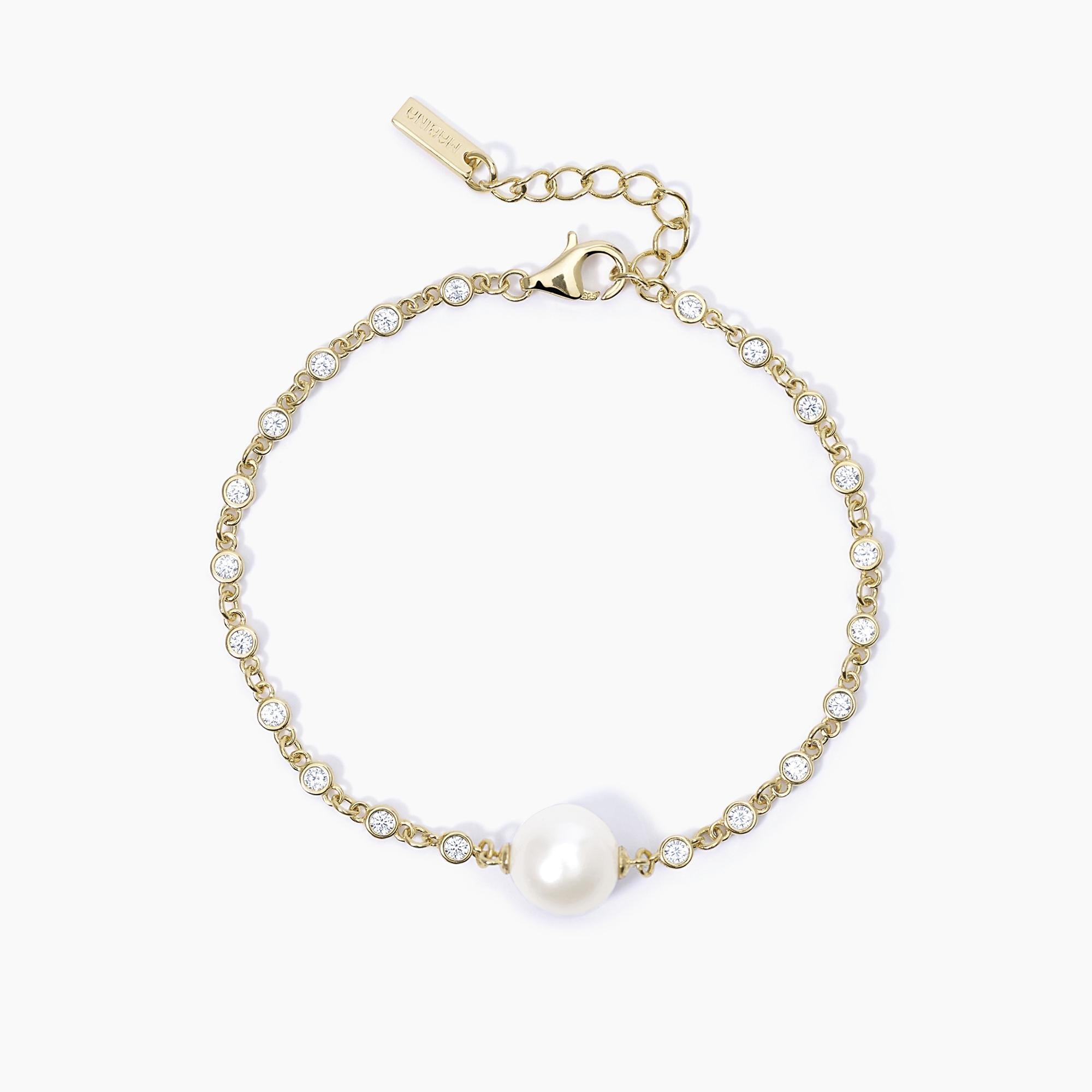 Bracciale dorato con perla DUCHESSA - Gioielleria Fondente