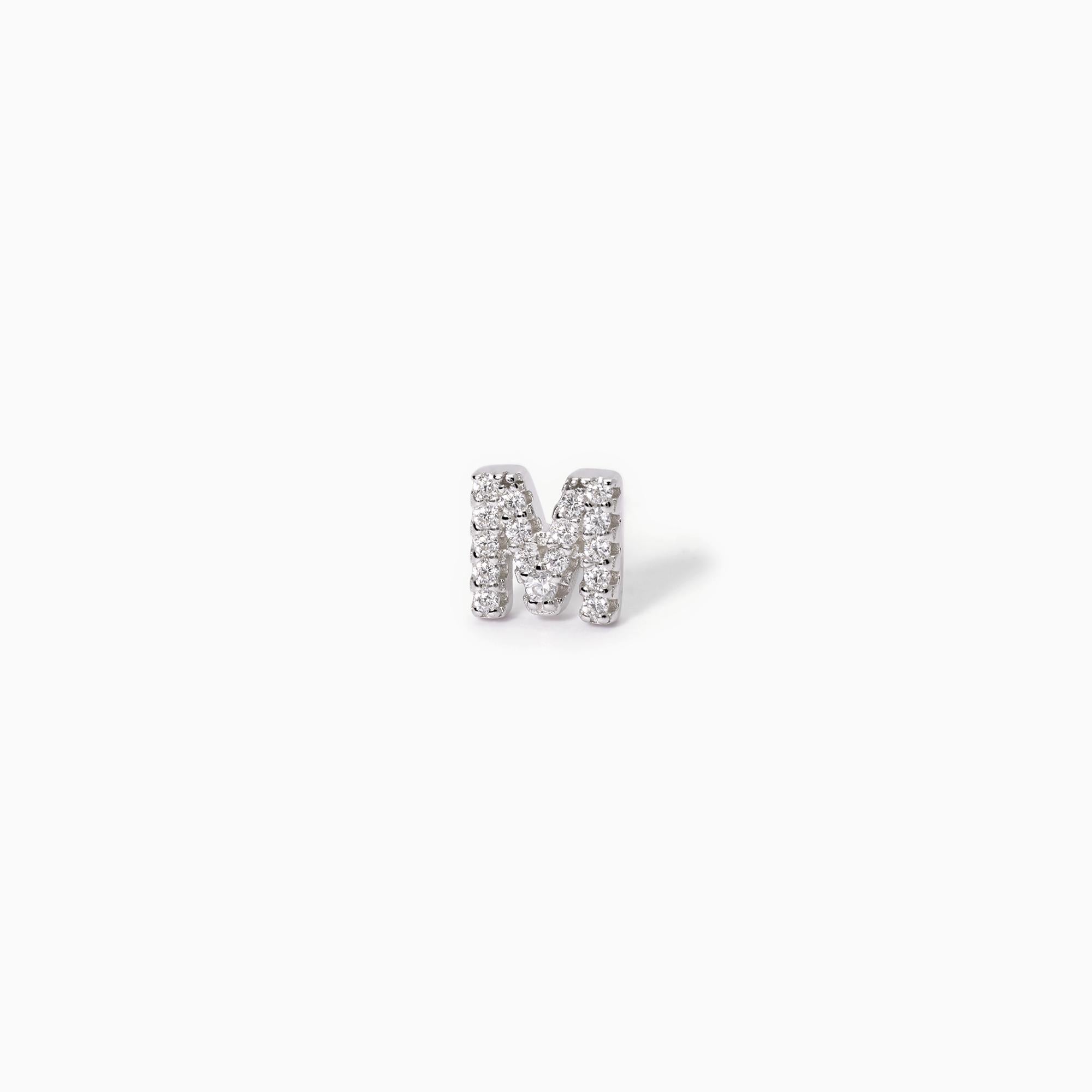 Mono orecchino Cool lettera M - Gioielleria Fondente